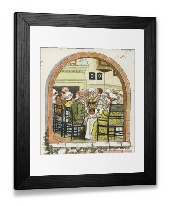 Framed Print : Regency period people at dinner Framed Print : Regency period people at dinner