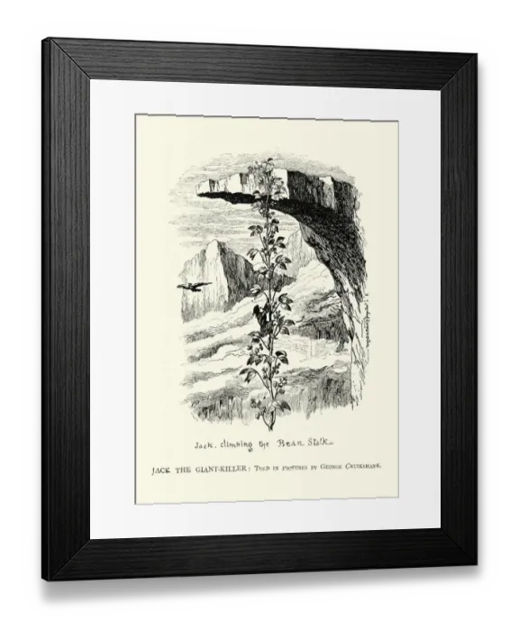 Framed Print : Jack and the Beanstalk by George Cruikshank