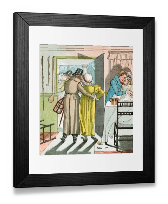 Framed Print : Amorous Regency period couples Framed Print : Amorous Regency period couples
