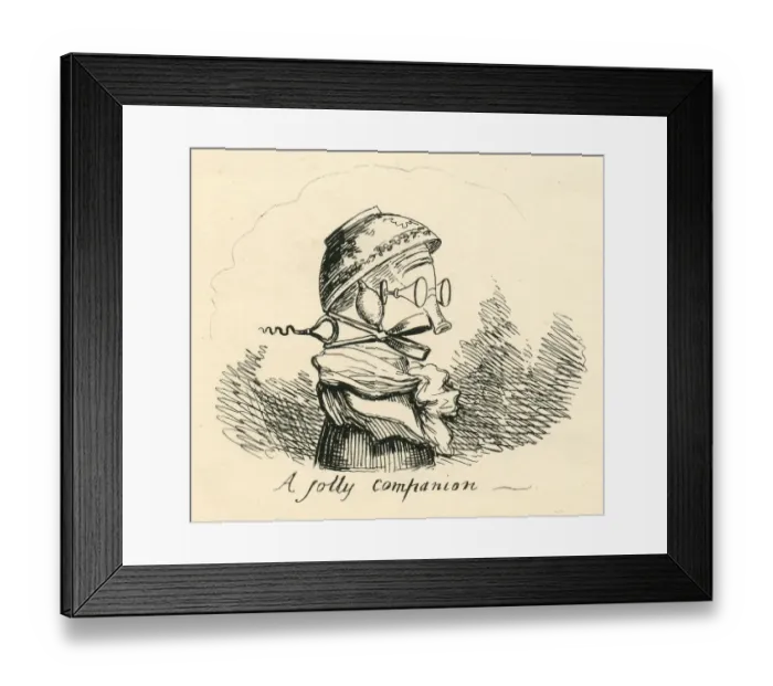 Framed Print : Humour A Jolly Companion Cruikshank 19th century cartoon Framed Print : Humour A Jolly Companion Cruikshank 19th century cartoon