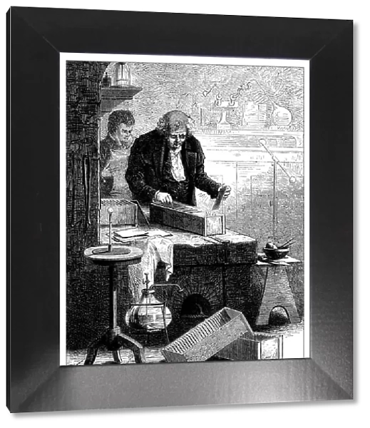 Antique illustration of scientific discoveries, electricity and magnetism: Cruikshank