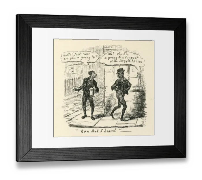 Framed Print : Humour now that I heard Cruikshank 19th century cartoon Framed Print : Humour now that I heard Cruikshank 19th century cartoon