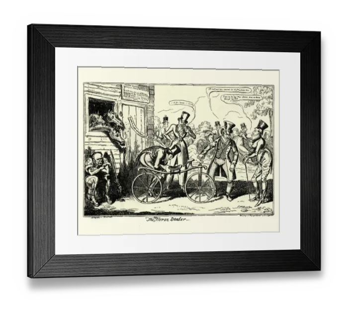 Framed Print : The Hobby Horse Dealer by George Cruikshank Framed Print : The Hobby Horse Dealer by George Cruikshank