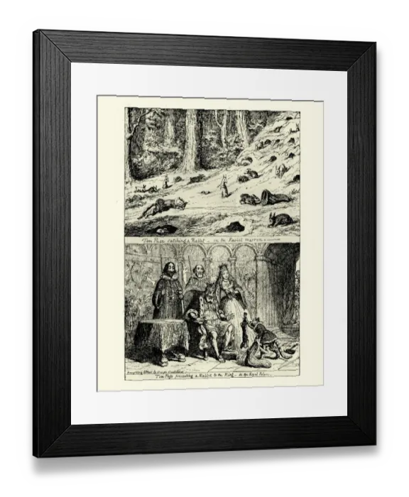Framed Print : Story of Puss in Boots, illustrated by George Cruikshank Framed Print : Story of Puss in Boots, illustrated by George Cruikshank