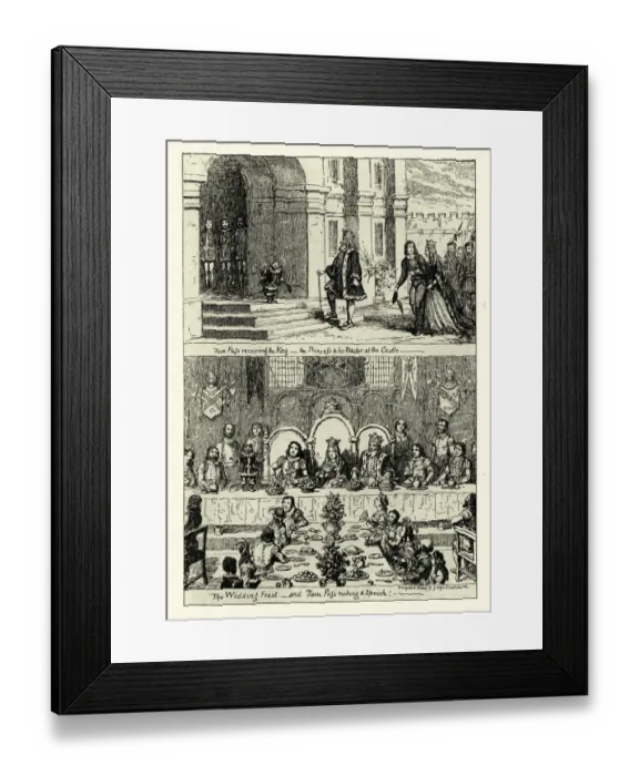 Framed Print : Story of Puss in Boots, illustrated by George Cruikshank Framed Print : Story of Puss in Boots, illustrated by George Cruikshank