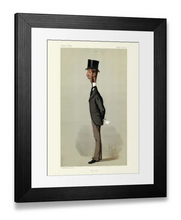 Framed Print : Vanity fair caricature, Rowland Winn, 1874, English industrialist