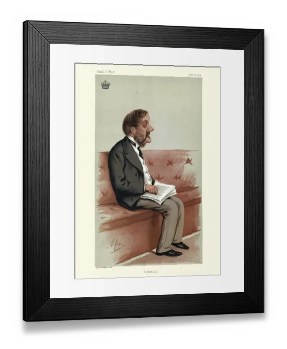 Framed Print : Vanity fair caricature, James Harris, Earl of Malmesbury, 1874 Framed Print : Vanity fair caricature, James Harris, Earl of Malmesbury, 1874