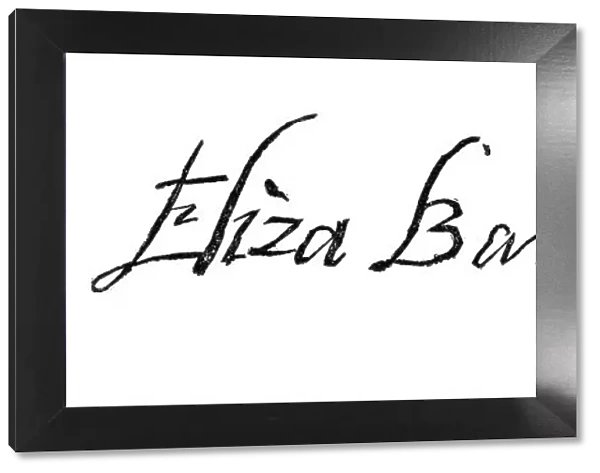 Elizabeth Barnardas Signature and Seal Shakespeares Last Heir