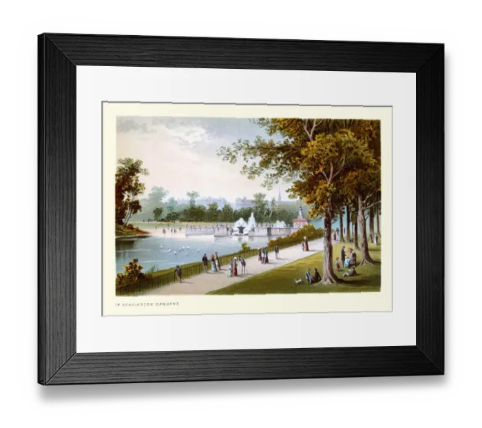 Framed Print : In Kensington Gardens, Victorian London, 19th Century Art print Framed Print : In Kensington Gardens, Victorian London, 19th Century Art print