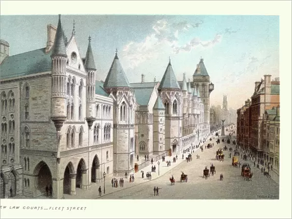 Royal Courts of Justice, Fleet Street, Victorian London, 19th Century