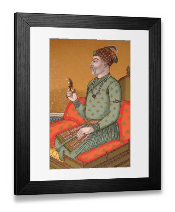 Framed Print : Indian man of the court of the Mughal emperor