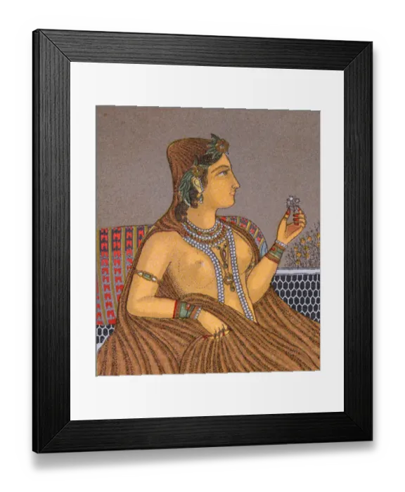Framed Print : Indian woman of the court of the Mughal emperor