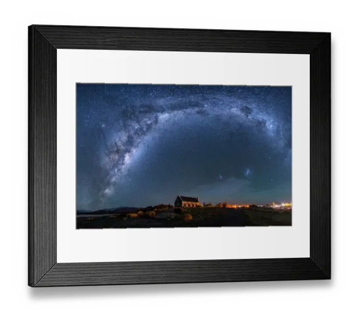 Framed Print : Milky Way Rising Above Church Of Good Shepherd, Tekapo, New Zealand