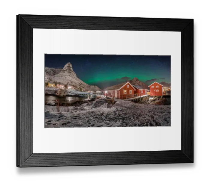 Framed Print : Traditional Norwegian fishing cottages, huts, Reine in Lofoten in northern Norway Framed Print : Traditional Norwegian fishing cottages, huts, Reine in Lofoten in northern Norway