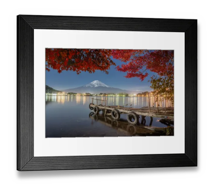 Framed Print : Colorful Autumn Season and Mountain Fuji with leaves at lake Kawaguchiko is one of Framed Print : Colorful Autumn Season and Mountain Fuji with leaves at lake Kawaguchiko is one of