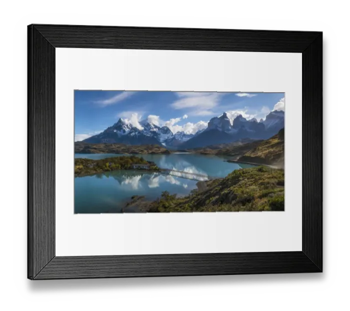 Framed Print : Panoramic view of Lake Pahoes reflection Framed Print : Panoramic view of Lake Pahoes reflection