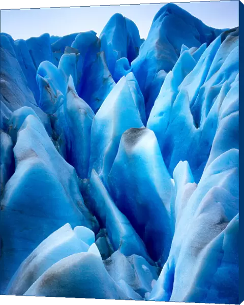Close-up glacier ice pattern at Grey glacier, Torres del paine national park