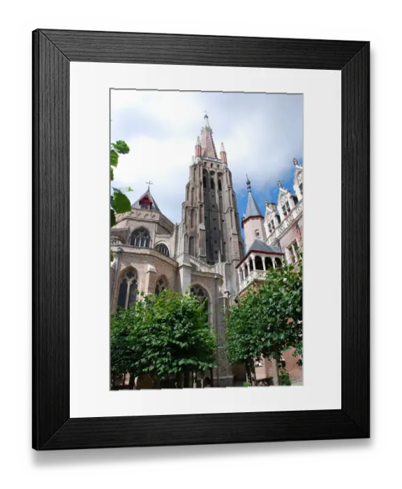 Framed Print : The Church of Our Lady Bruges and its bell tower Framed Print : The Church of Our Lady Bruges and its bell tower