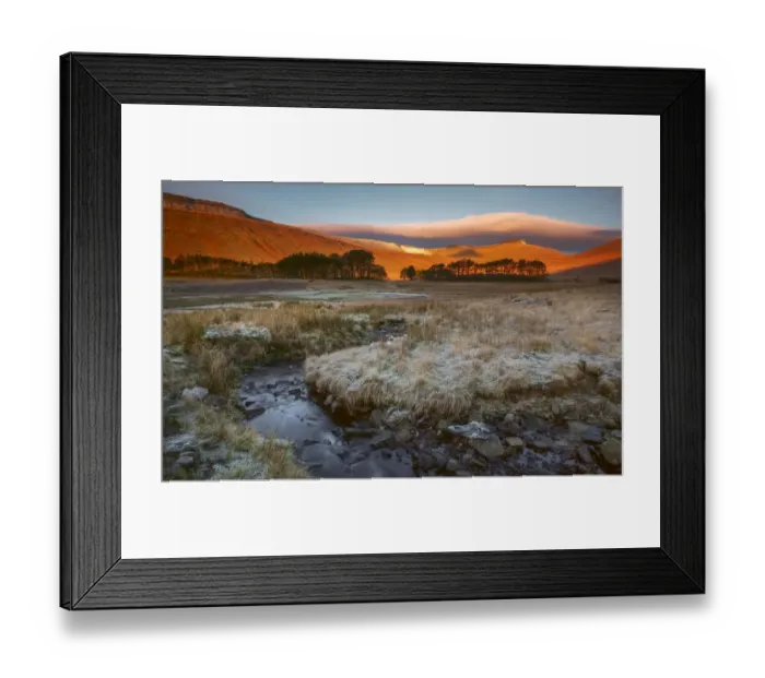 Framed Print : Sunrise hits Pen-Y-Fan in the Brecon Beacons