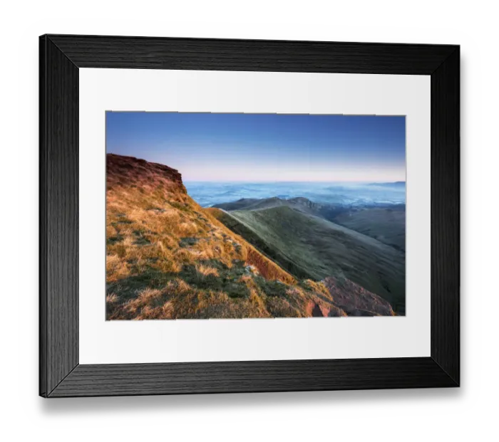 Framed Print : Sunrise on Pen y Fan and the Brecon Beacons, Wales Framed Print : Sunrise on Pen y Fan and the Brecon Beacons, Wales