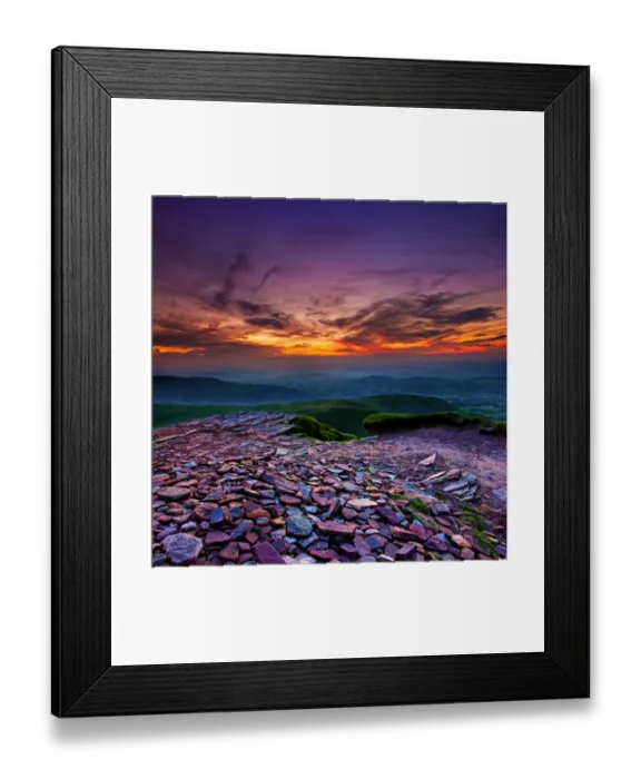 Framed Print : Sunset over Brecon Beacons Framed Print : Sunset over Brecon Beacons