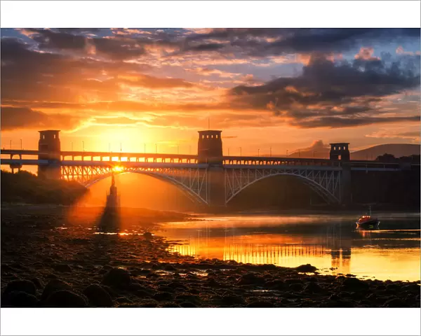 Britannia Bridge, Menai Strait, Anglesey, Wales