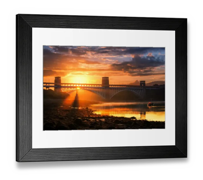 Framed Print : Britannia Bridge, Menai Strait, Anglesey, Wales Framed Print : Britannia Bridge, Menai Strait, Anglesey, Wales