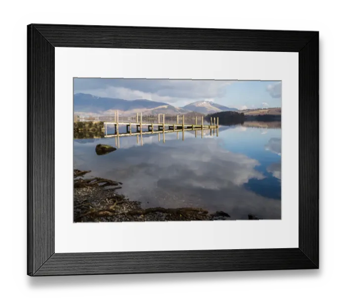 Framed Print : Landing stage lit up in sunlight Framed Print : Landing stage lit up in sunlight