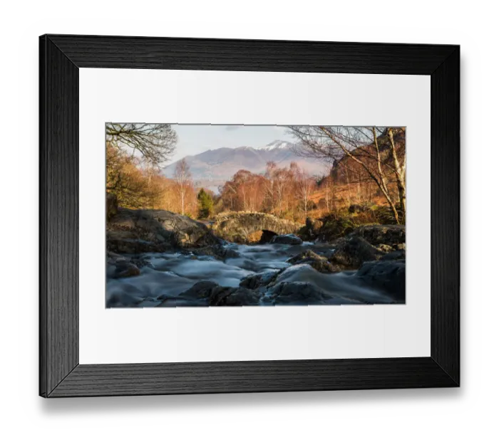 Framed Print : Ashness Bridge long exposure