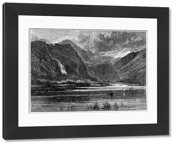 Borrowdale Valley and Derwentwater Lake in the Lake District, England - 19th Century