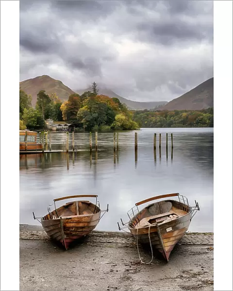 Wooden Row Boats At Derwentwater in the English Lake District