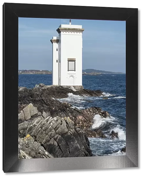Lighthouse at Port Ellen on the headland Carraig Fhada, Isle of Islay, Inner Hebrides