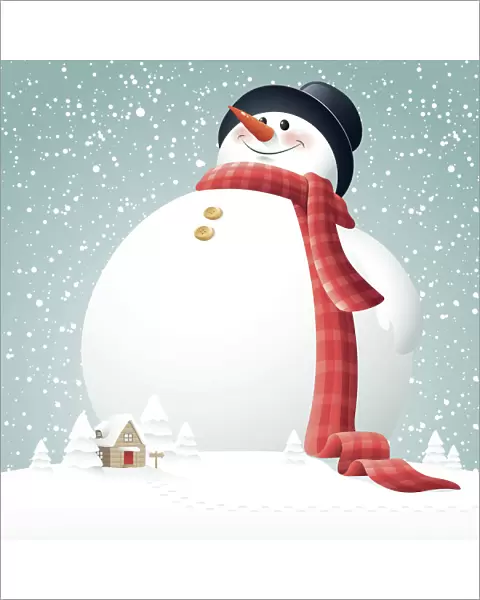 Giant Snowman Illustration