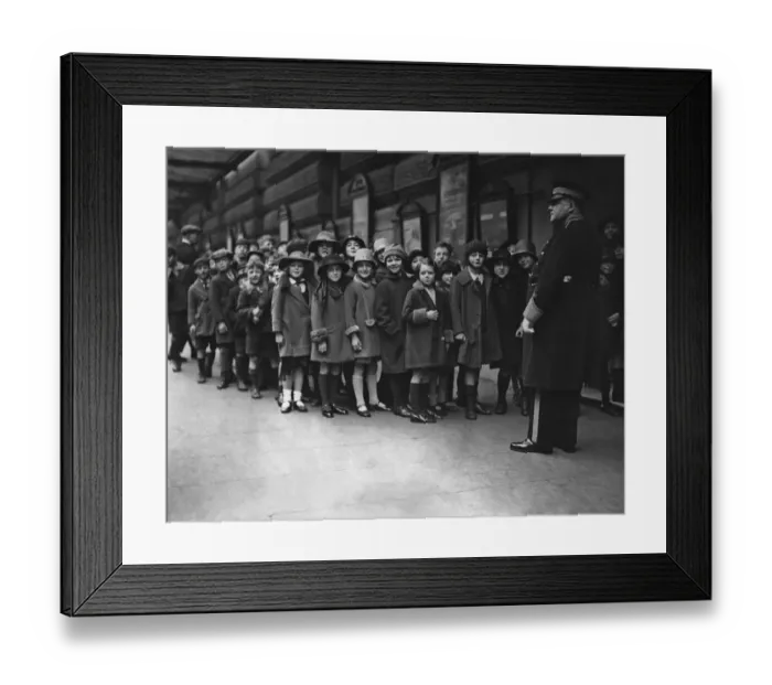 Framed Print : Children Queuing Framed Print : Children Queuing