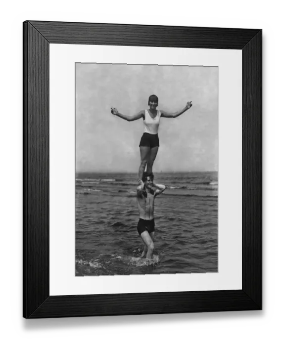 Framed Print : Seaside Stunt Framed Print : Seaside Stunt