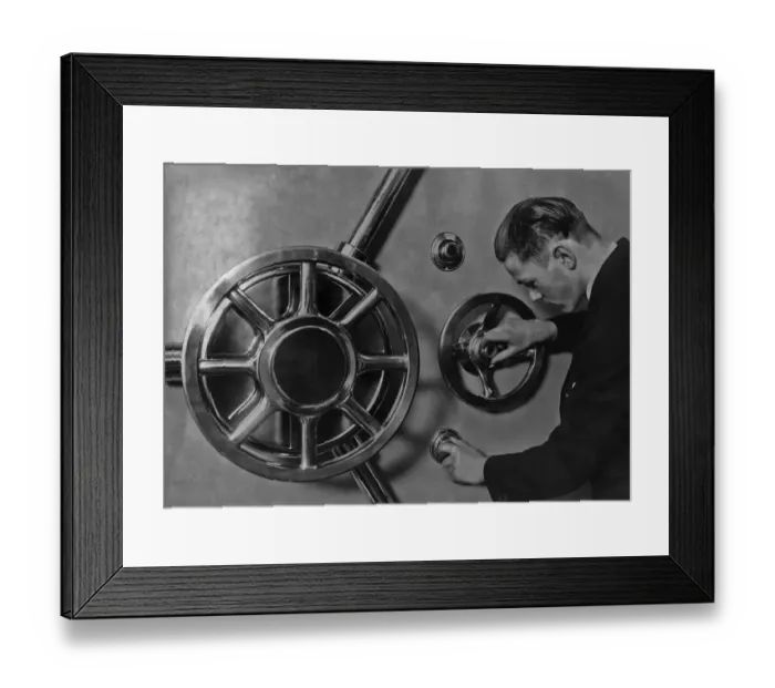 Framed Print : German Bank Vault Framed Print : German Bank Vault