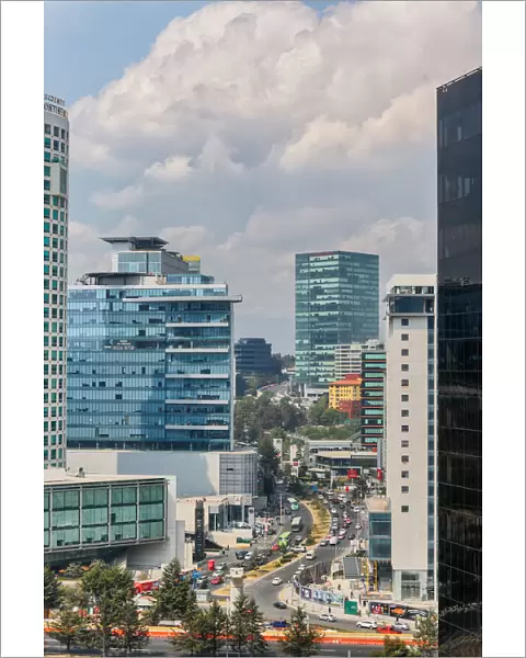 Vista of buildings in Santa Fe - Mexico City, Mexico