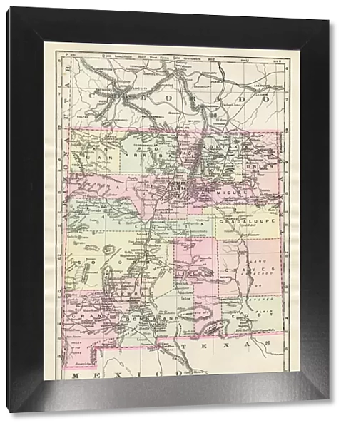 Map of New Mexico 1885