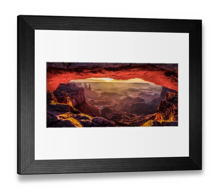Framed Print : Mesa Arch Sunrise Panorama, Canyonlands National Park, UT Framed Print : Mesa Arch Sunrise Panorama, Canyonlands National Park, UT