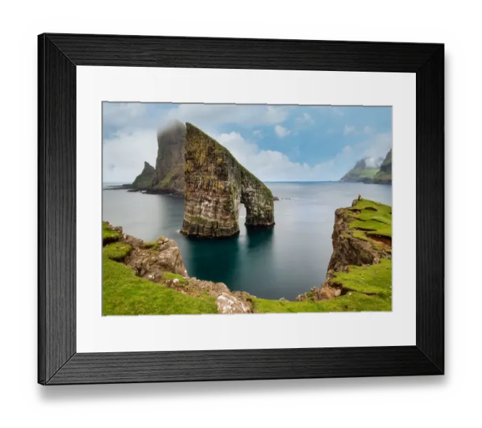 Framed Print : Drangarnir and Tindholmur rock formations, Faroe Islands Framed Print : Drangarnir and Tindholmur rock formations, Faroe Islands