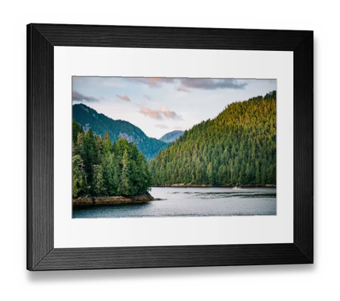 Framed Print : Inside Passage fjords and forest, British Columbia, Canada Framed Print : Inside Passage fjords and forest, British Columbia, Canada