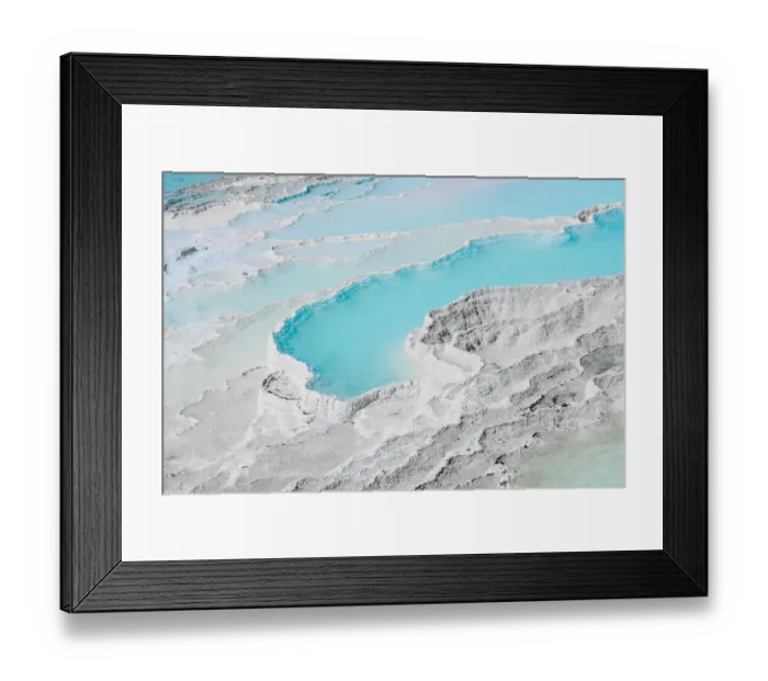 Framed Print : Rock Formation in Pamukkale, Turkey. The Cotton Castle Framed Print : Rock Formation in Pamukkale, Turkey. The Cotton Castle