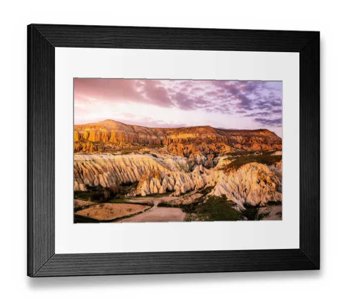 Framed Print : Sunset over Rose and Red Valley, Cappadocia, Turkey Framed Print : Sunset over Rose and Red Valley, Cappadocia, Turkey