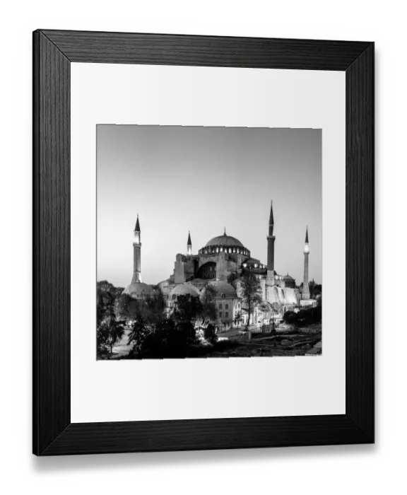 Framed Print : Hagia Sofia (Aya Sofia) at night, Istanbul, Turkey. Black and White Framed Print : Hagia Sofia (Aya Sofia) at night, Istanbul, Turkey. Black and White