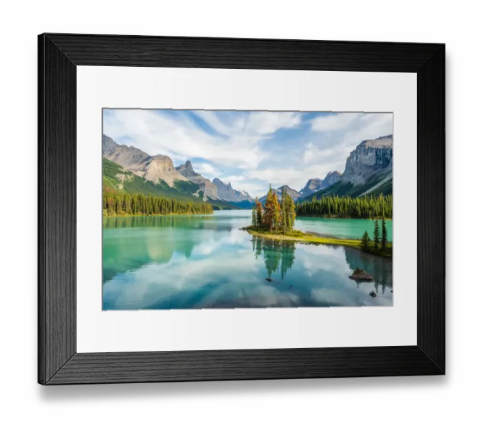Framed Print : Canada, Alberta, Jasper National Park, Maligne Lake and Spirit Island Framed Print : Canada, Alberta, Jasper National Park, Maligne Lake and Spirit Island