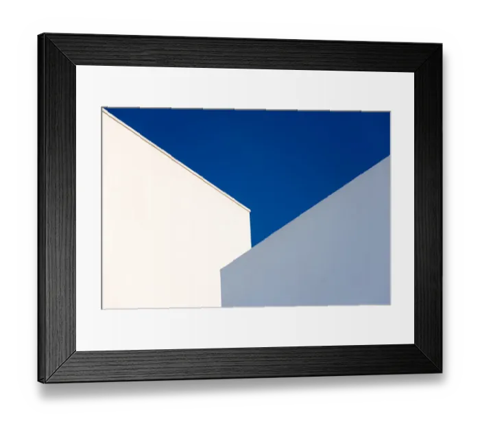 Framed Print : Two Buildings and a Blue Sky Framed Print : Two Buildings and a Blue Sky