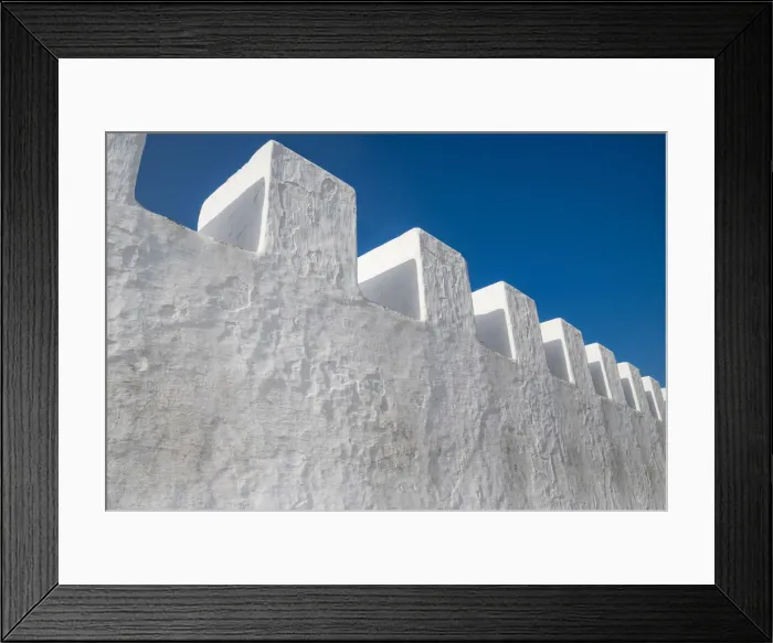 Framed Print : White minimal architeture Background, Asilah, Morocco Framed Print : White minimal architeture Background, Asilah, Morocco
