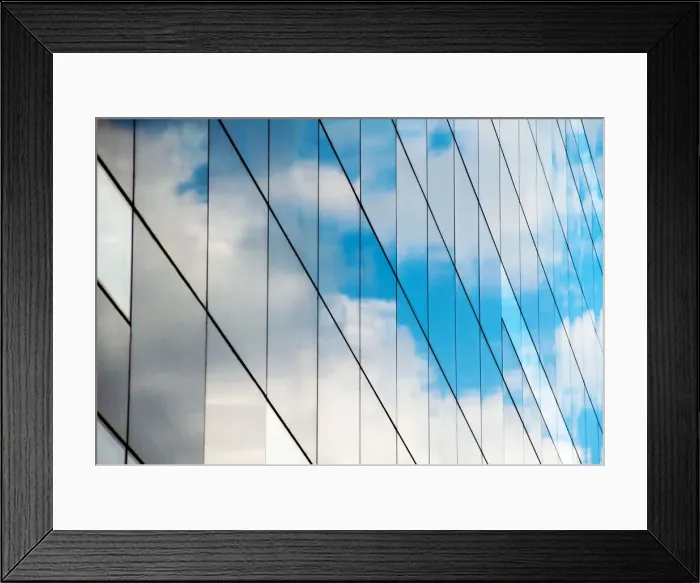 Framed Print : Glass Building Reflection Framed Print : Glass Building Reflection