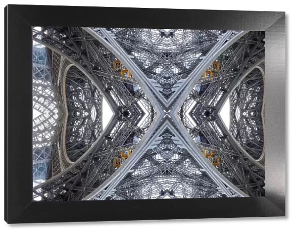 Kaleidoscope pattern of the Eiffel tower