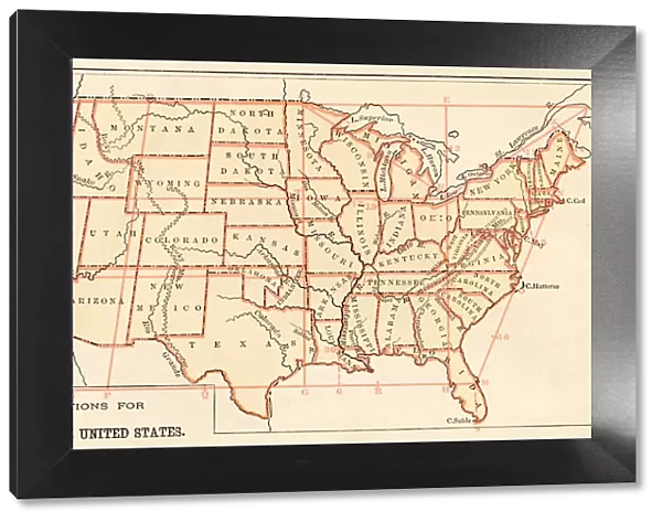 Map of the United States 1875